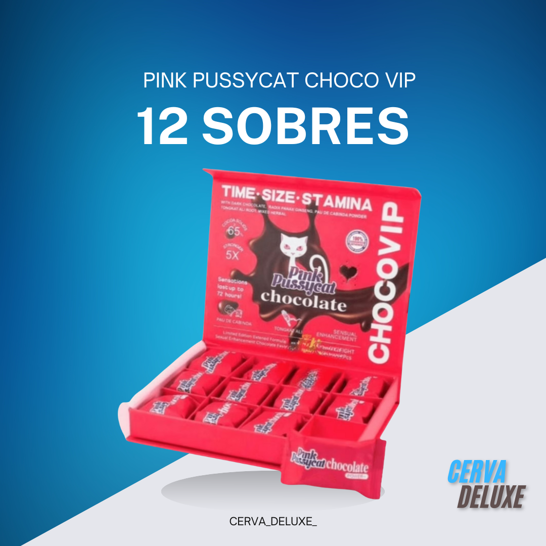 PINK PUSSYCAT CHOCO VIP 12PZ MIELES AFRODISIACAS